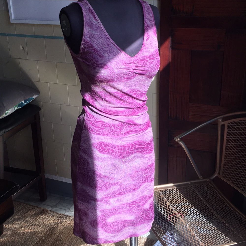 Stretchy purple dress
